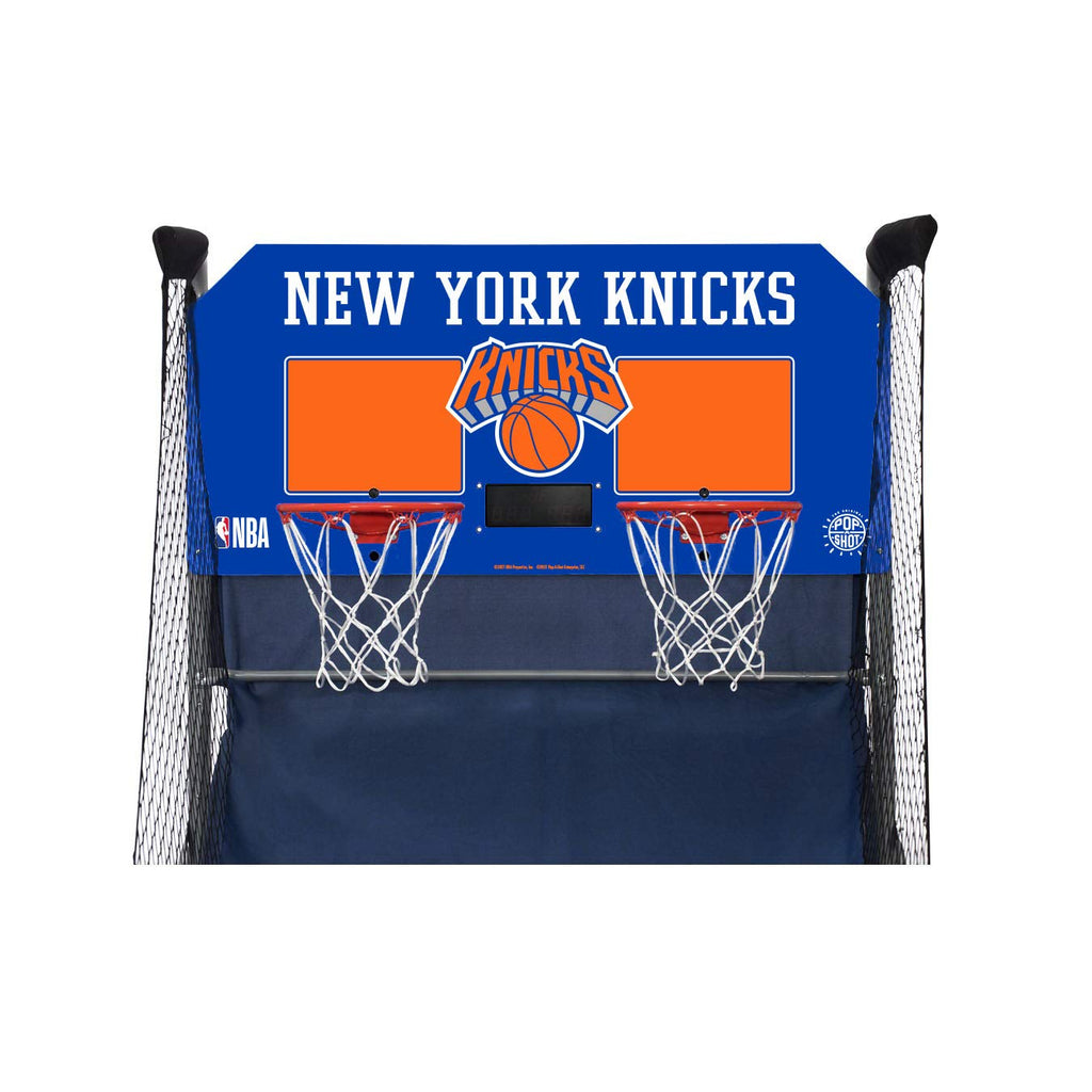 Pop-A-Shot - Home Dual Shot with New York Knicks NBA Graphics l Sensor Scoring l 16 Game Modes l 7 Balls l Foldable Storage l for All NBA Fans