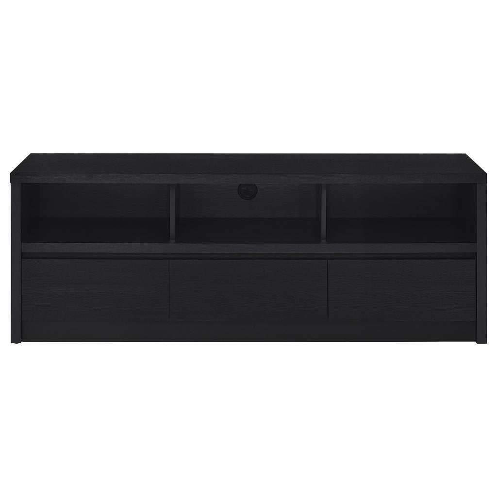 Coaster Home Furnishings Rutland 59-Inch TV Stand and Media Console Black, 3-Drawer Entertainment Center