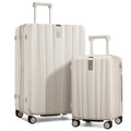 Hanke Expandable Hardshell Luggage Sets 2 Piece Extra Large Suitcases with Lock,28 Inch Luggage with Spinner Wheels, Travel Suitcase for Women Men 20 29Inch,Ivory White