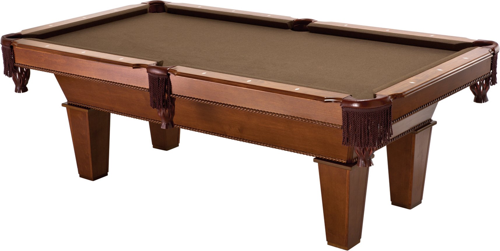 Fat Cat Frisco 7.5 Foot Pool Table, Billiard Table with Accuslate Surface, K66 Bumpers, Oak Finish, Includes Cues and Balls