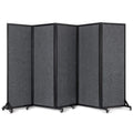 Strongbird Office Divider,Room Partition, Privacy Partition Separator,Portable Commercial Screen Dividers,Classroom School Dividers,10'6"W x 6'7"H,5 Panel,Grey