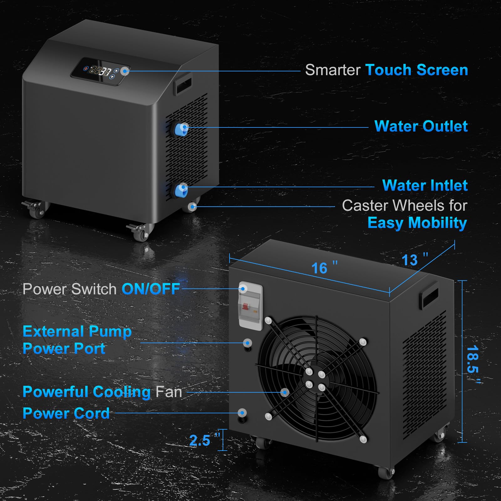 1HP Ice Bath Chiller & Cold Plunge Tub Kit, Cold Plunge Chiller with External Pump & Filter, 216 Gal Oval Ice Bath Tub, XXL Cold Plunge Tub with Water Chiller for Cold Therapy Recovery