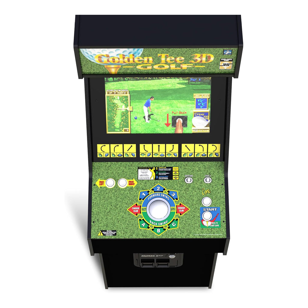 ARCADE1UP Golden Tee 3D Deluxe Arcade Machine, Built for Your Home, Over 5-Foot-Tall Cabinet with 8 Classic Games