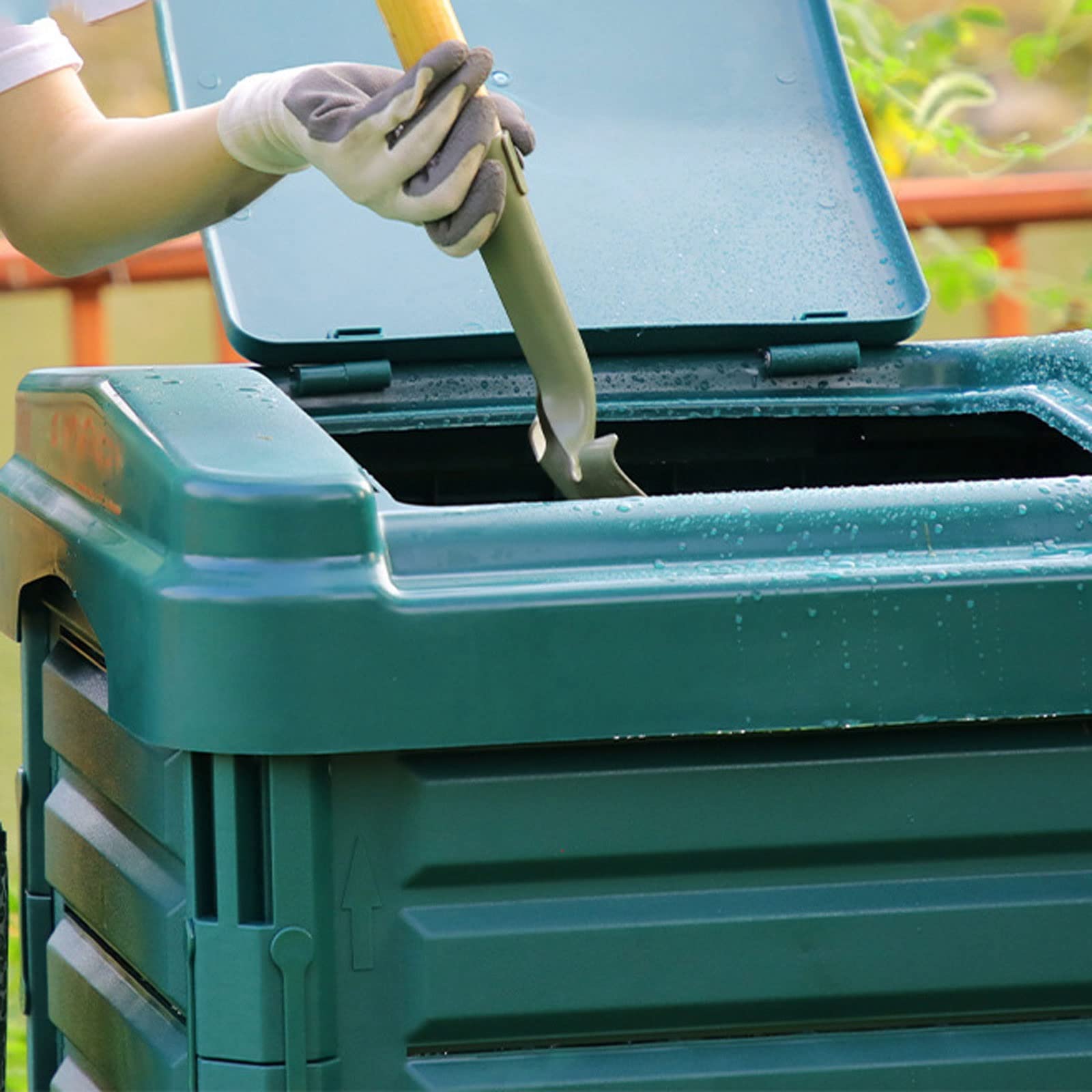 Kitchen Compost Bin, 88 Gallon (336L) Garden Compost Bin , BPA-Free Material Large Outdoor Composter for Fast Creation of Fertile Soil, Easy Assembly, Kitchen Waste Garden Organic Waste Composting ,In