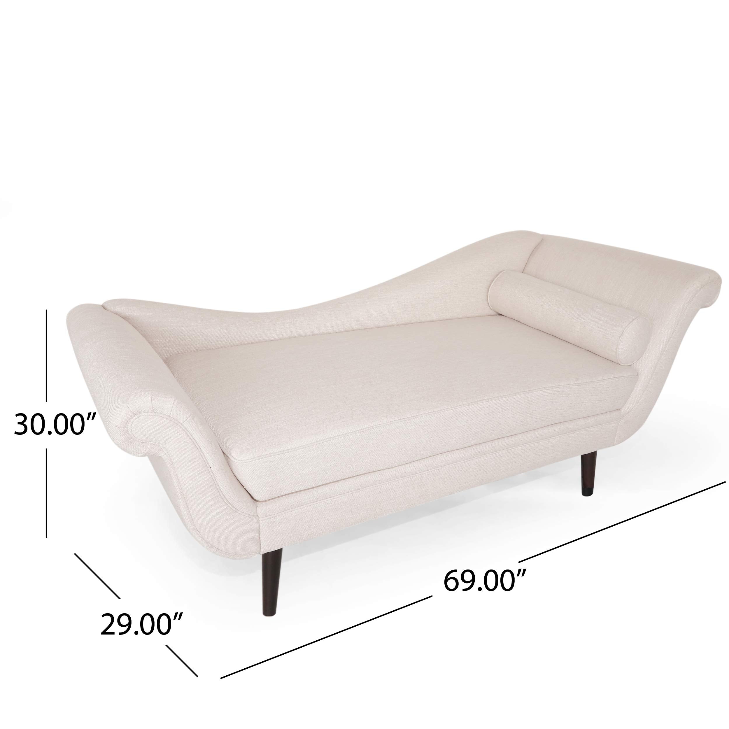 Merax Upholstered Chaise Lounge Accent Chair, Modern Tufted Lounge Sofa with Solid Wood Legs, Indoor Reclining Chair for Living Room Bedroom, Beige