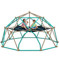 Merax Climbing Dome with Hammock, Outdoor 12FT Dome Climber Play Den for Kids 3-10 Supporting 1000 lbs, Easy Assembly Playground Jungle Gym Backyard Play Equipment (Blue+Coffee)