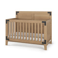 Child Craft Lucas Design 4-in-1 Convertible Baby Crib Nursery Furniture Set - Baby Bed, Toddler Bed and Full Size Bed, 3 Adjustable Mattress Positions, Real Wood, Baby Safe Finish (Nutmeg)