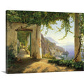 CANVAS ON DEMAND View to the Amalfi Coast Canvas Wall Art Print by Carl Frederic Aagaard, Classic, Traditional, Home Decor, Ocean Artwork, 48"x36"