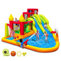MIRUNAIR Inflatable Bounce House with Slides, Inflatable Water Slide for Kids Backyard, Bounce Water Prak with Air Blower, Splash Pool, Water Cannon, Climbing Wall, Outdoor Backyard Water Park