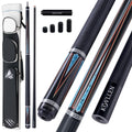 KONLLEN Carbon Fiber Pool Cue 2.0, 58-inch Low Deflection Billiard Stick for Adults with 12.5mm Tip and Pro Taper