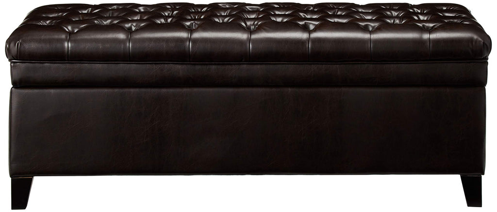 Christopher Knight Home Juliana PU Storage Ottoman, Brown