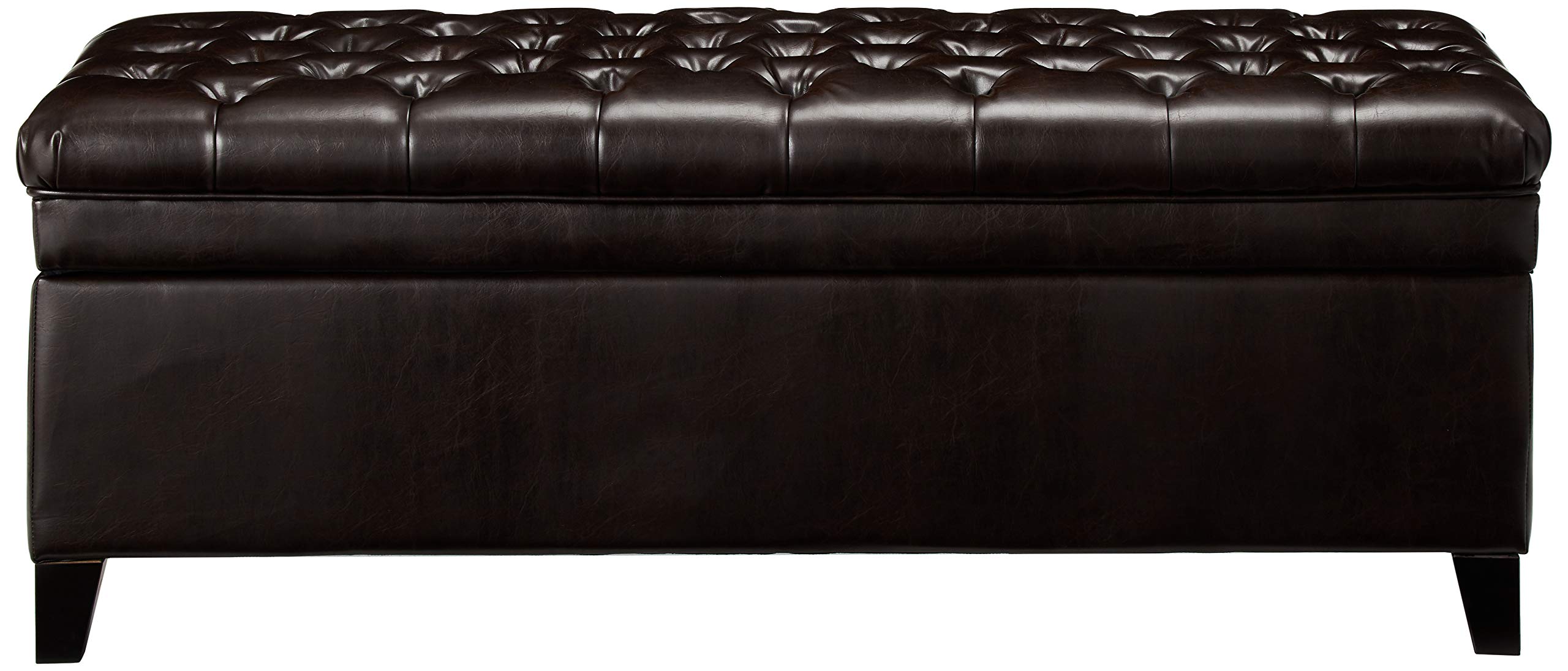 Christopher Knight Home Juliana PU Storage Ottoman, Brown