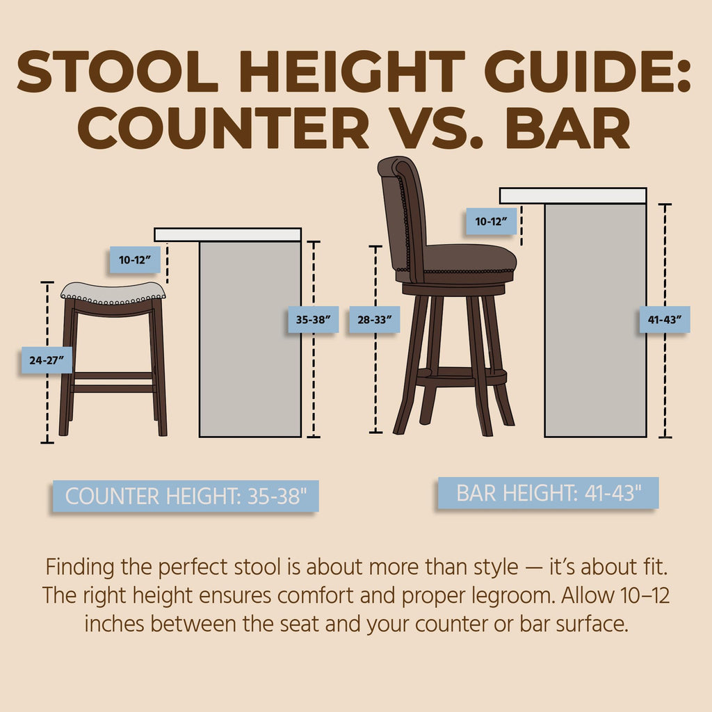 ROME + OAK Runyan 31" Swivel Bar Stool, High Back Barstool in Dark Walnut Finish with Vintage Brown Vegan Leather Seat
