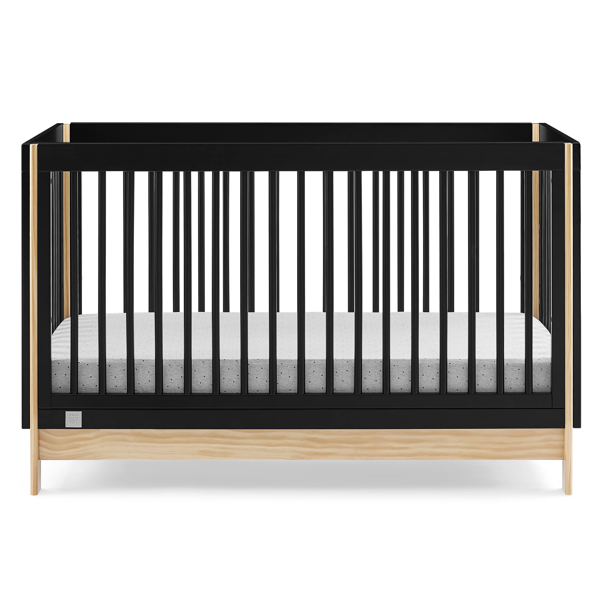 GAP babyGap Tate 4-in-1 Convertible Crib - Greenguard Gold Certified, Ebony/Natural