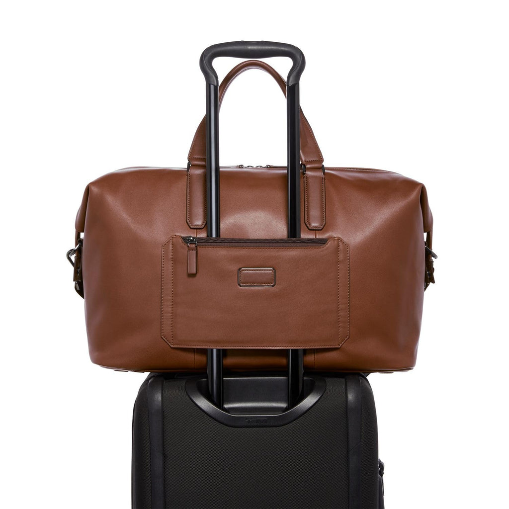 TUMI - Harrison Nelson Duffel - Men's Business & Travel Bag - Spacious Interior - 11.0" X 20.5" X 8.5" - Cognac Leather