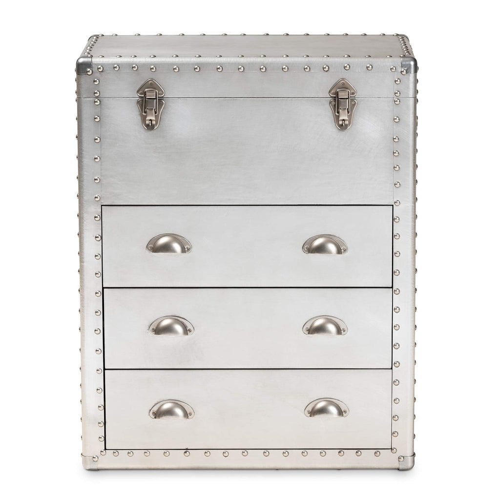 Baxton Studio Multipurpose Shelving and Cabinets, Silver