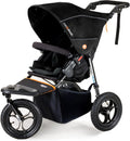 Out’n’About Nipper V5 Stroller & Rain Cover | Lightweight All-Terrain 3-Wheel Stroller, 12” Air-Filled Tyres, Swivel-Lock Front Wheel, One-Piece Fold, Newborn to Toddler 4 Years | Summit Black