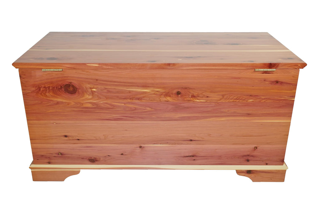 DutchCrafters Rustic Solid Wood Natural Wooden Cedar Chest, Aromatic Cedar Scent - Linen Blanket Storage Chest, Clothes Storage Trunk, End of Bed Storage Bench - Amish Made in USA (36" Width)