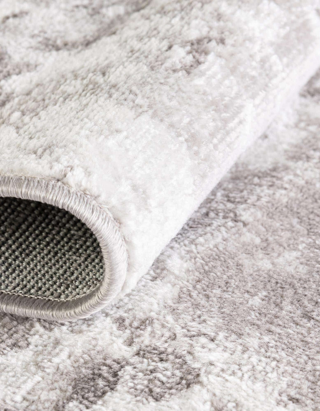 Unique Loom Eos Collection Area Rug - Borealis (10' x 13' Rectangle, Stone Gray/ Ivory)
