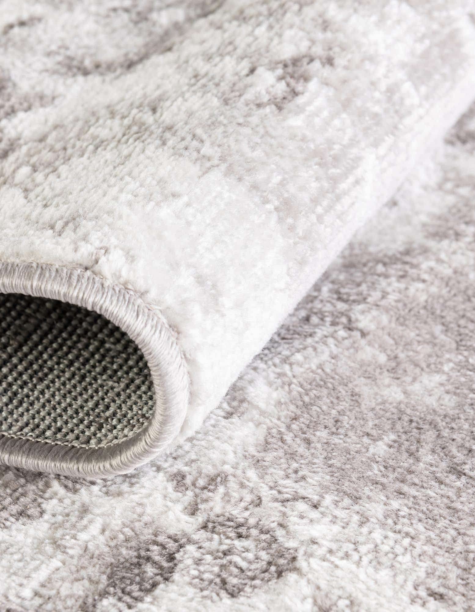 Unique Loom Eos Collection Area Rug - Borealis (10' x 13' Rectangle, Stone Gray/ Ivory)