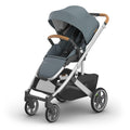 UPPAbaby Cruz V3 Stroller - from Birth + Car Seat Compatible - Full-Size, Reversible Seat - Infant Insert, Bug and Rain Shields Included - Callum (Stone Blue/Silver Frame/Sand Leather)