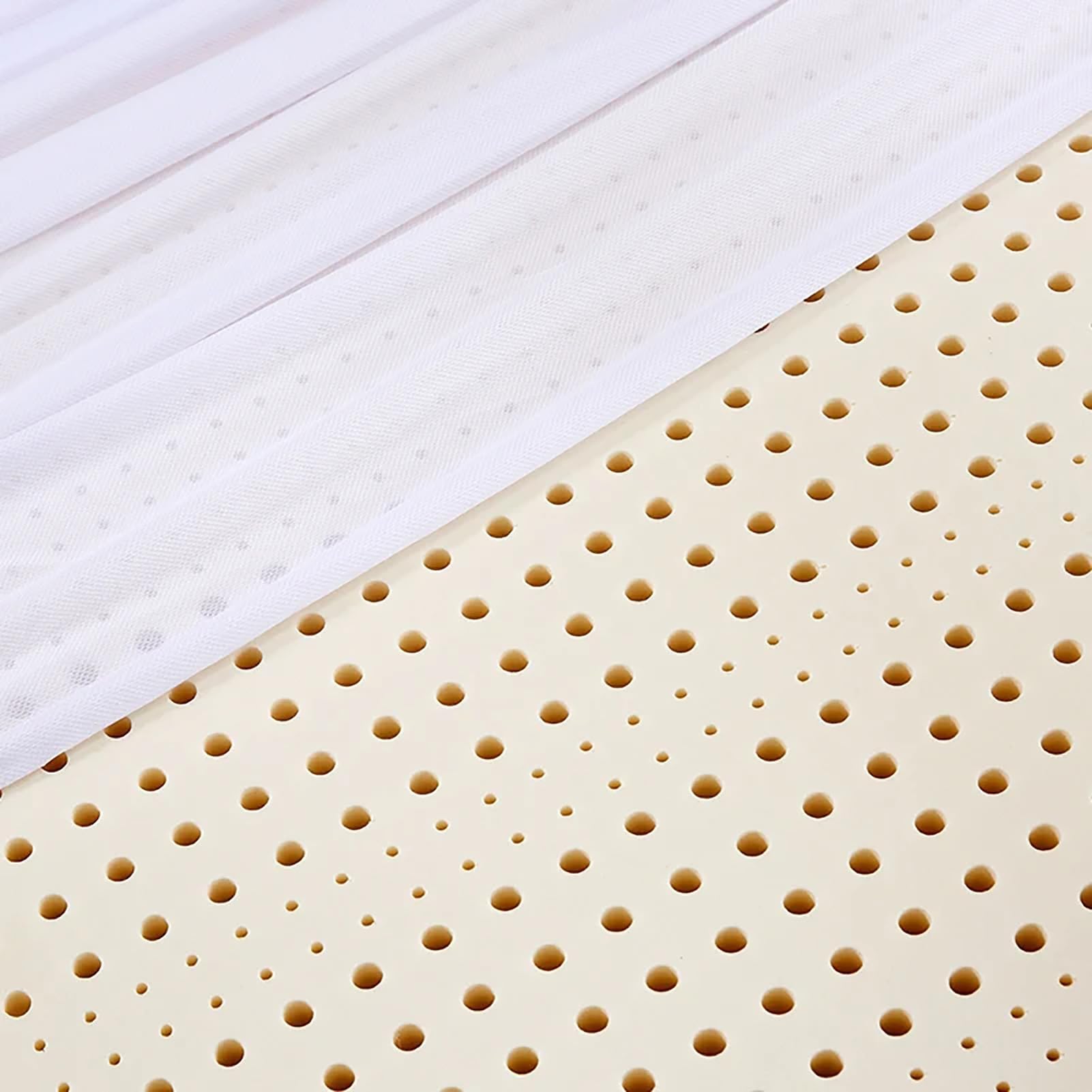 BIRJXVTO Natural Latex Mattresses, Premium Supporting Bed Pads with Luxurious Softness,Breathable and Comfortable Bed Toppers,2in,100x200cm(39x79in)