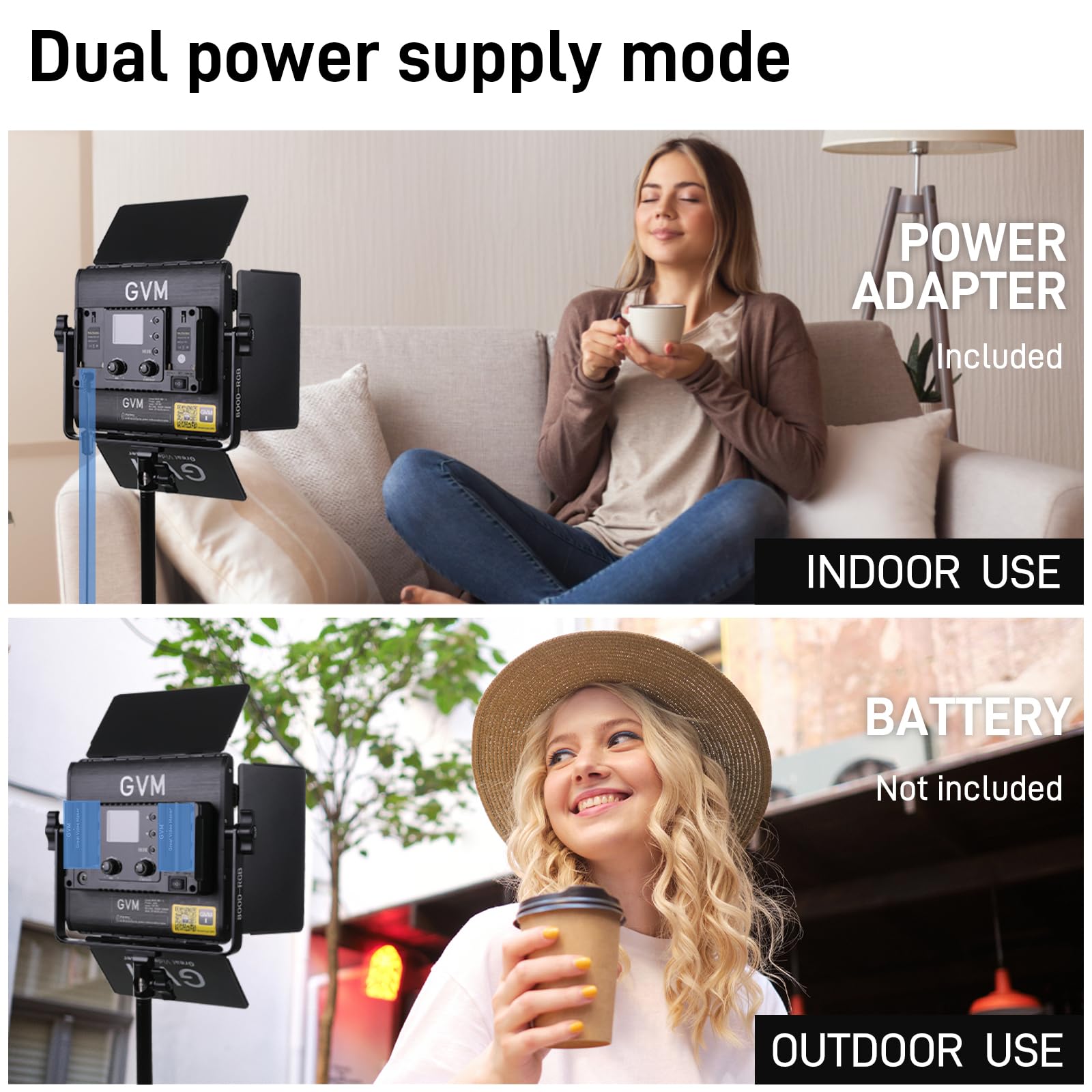 GVM 800D RGB LED Video Light, 2026 Upgraded Panel Light with Optical Lens & 6X Brighter (19500 Lux/0.5m), 3200K-5600K Bi-Color, 20 Scene Modes & CRI97+, Studio Lights, Photography Lighting, 3-Packs