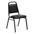 Norwood Commercial Furniture NCFSC1BLBLV 150 Series Stack Chair, Black Vinyl (Pack of 4)
