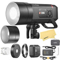 GODOX AD400 Pro II AD400Pro II AD400ProII 2.4G TTL 1/8000 HSS 400Ws Outdoor Flash,21.6V/2600mAh Battery,0.01~1s Recycle,460 Full Power Flashes,for Canon Sony Nikon Fuji Olympus Panasonic Etc Cameras