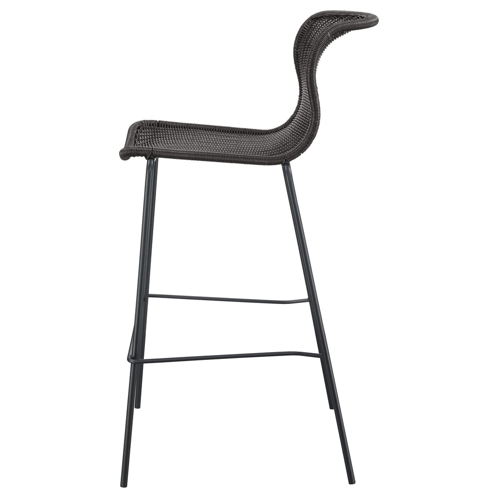 Coaster Home Furnishings Mckinley Faux Rattan Metal Bar Chair Brown (Set of 2)
