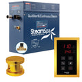 STEAMSPA 6kW Steam Sauna Generator Sentry Series 240V Steam Generator with Touch Screen, Steamhead, Built-in Steam Shower Auto Drain, ACU Quickstart Steam Bath Generator (Gold)