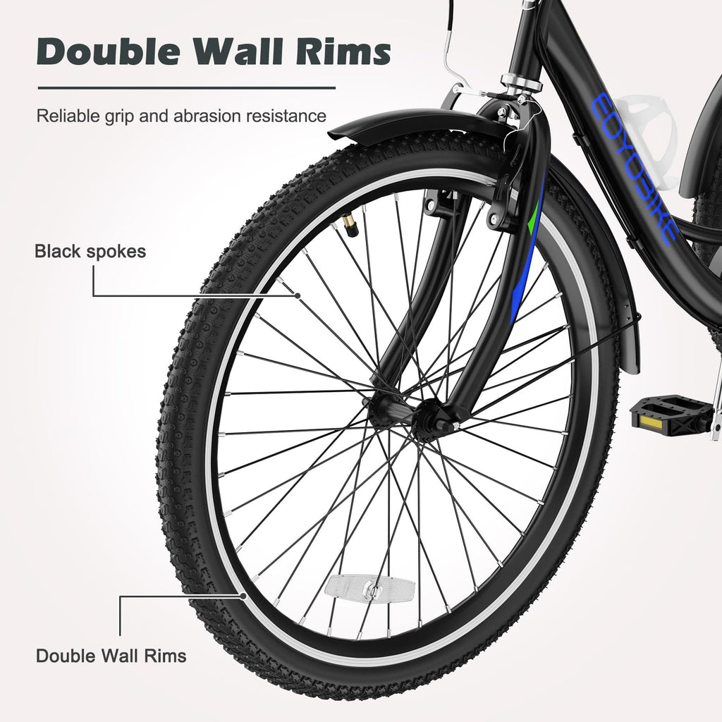 ABORON Adults Tricycle, 3 Wheels Bike for Adult, Tricycle for Adults, Double-Wall Wheel Rims, Tricycle for Women Men Exercise Outdoor Sports