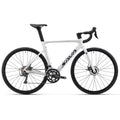 SAVADECK Carbon Disc Road Bike, Integrated Design Racing Bicycle Carbon Frame Carbon Fork with Shimano SORA R3000 Derailleur System 18 Speed Disc Brake Road Bike for Men or Women(White,56cm)