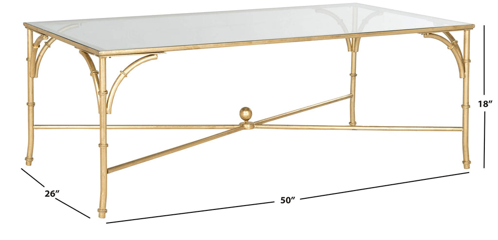 Safavieh Home Collection Maurice Gold Coffee Table