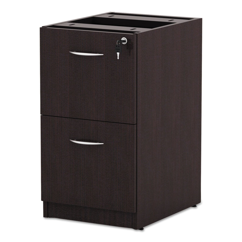 Alera Alera Valencia Series Full Pedestal File, Left Or Right, 2 Legal/Letter-Size File Drawers, Espresso, 15.63" X 20.5" X 28.5"