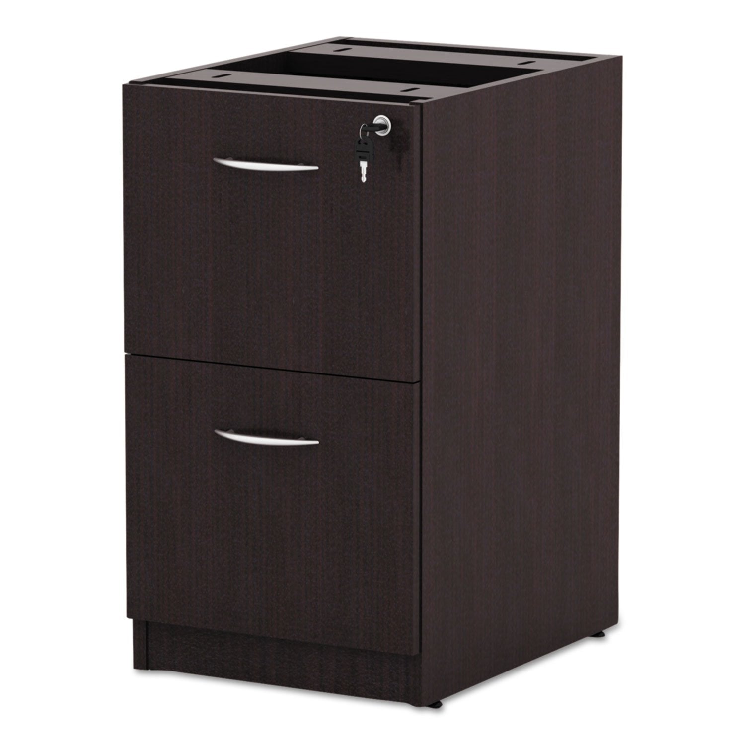 Alera Alera Valencia Series Full Pedestal File, Left Or Right, 2 Legal/Letter-Size File Drawers, Espresso, 15.63" X 20.5" X 28.5"