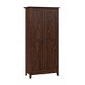 Bush Home Key West Tall Storage Cabinet with Doors in Bing Cherry