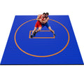 AORSUS 10ft x 10ft Wrestling Mat for Home, 1.25" High-Density EVA Foam Roll-Up Grappling Mat – Professional BJJ, MMA, Judo Training Surface – Portable Roll-Out Gymnastics Mat for Home Gym & Dojo, Blue