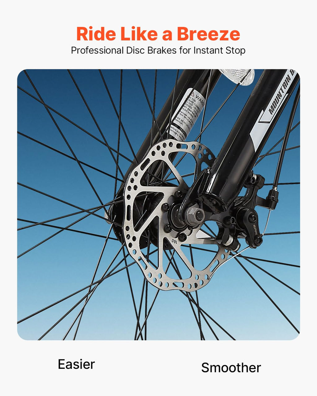 VEVOR Mountain Bike, 29 inch MTB Bicycle with Front Suspension, 21 Speeds Shimano Twist Shifting, Dual Disc Brakes, Aluminum Alloy Frame, for Men/Women