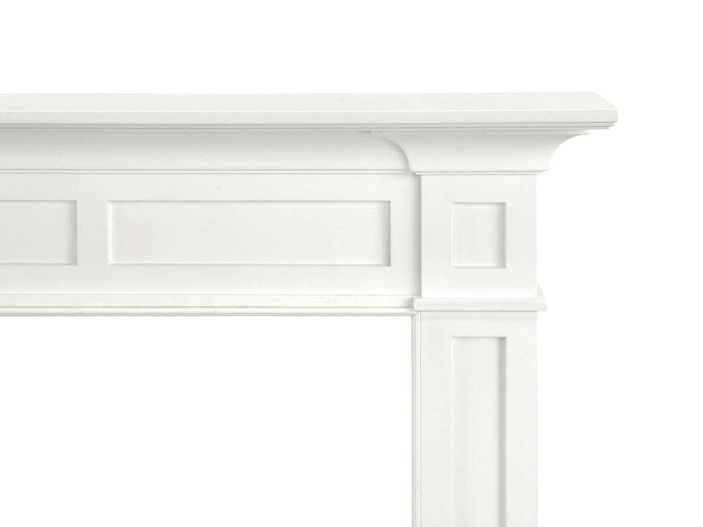 Pearl Mantels ARYB48515 Furniture for Your Fireplace, Premium Grade A MDF Mantel Surround, Crisp White Paint, Interior Opening 48" W x 42" H