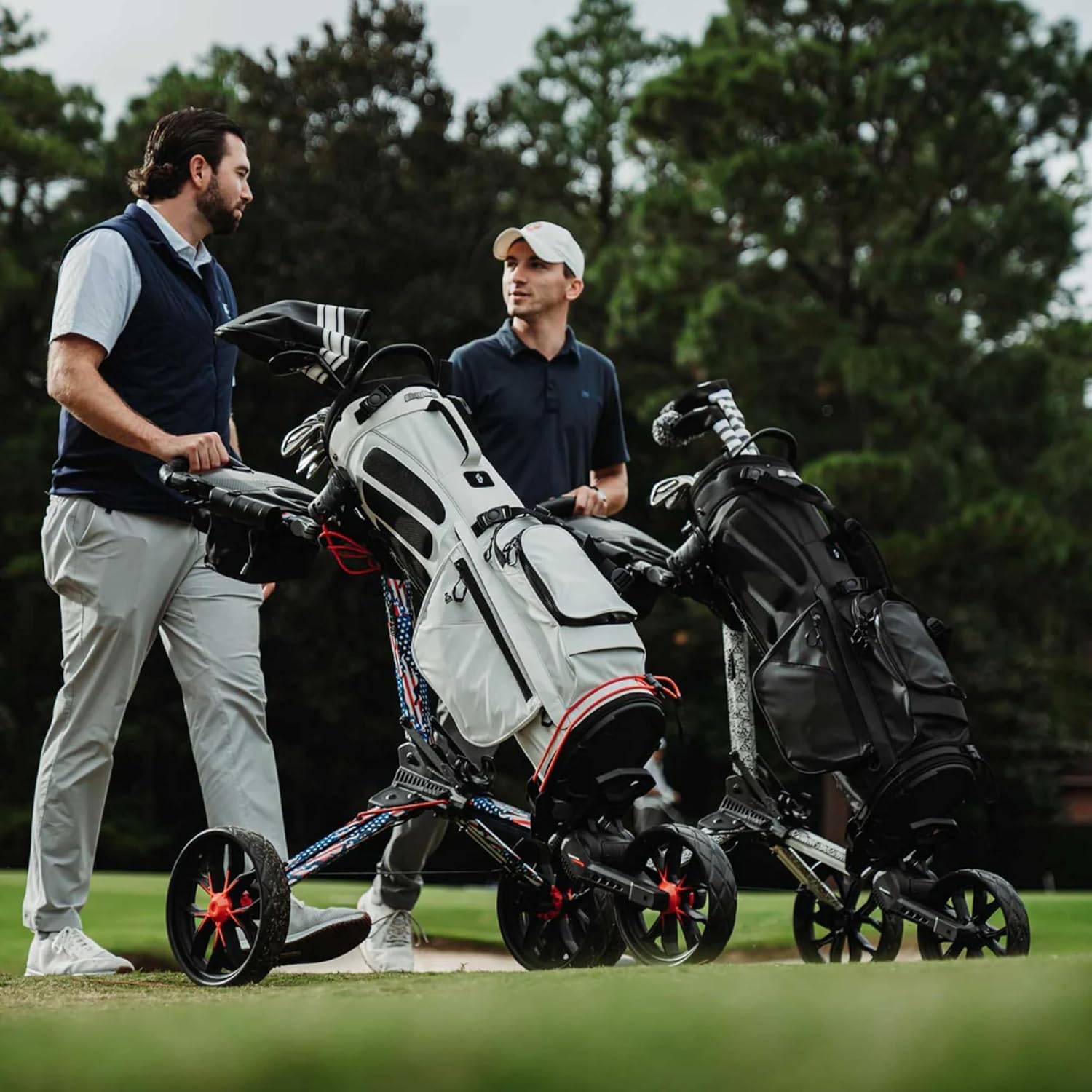 Bag Boy Nitron Golf Push Cart, Graphite/Charcoal