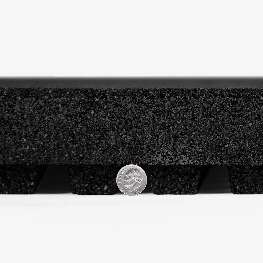 IncStores 2.5 Inch Thick Jamboree Rubber Interlocking Floor 2' x 2' Tiles | Heavy Duty Rubber Outdoor Tiles to Build Better Playgrounds at Homes, Schools, and Daycares | Black, 75 Tiles