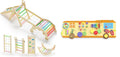 BlueWood 2024 8 in 1 Pikler Triangle Climbing Set, School Bus Wall Busy Board Panels