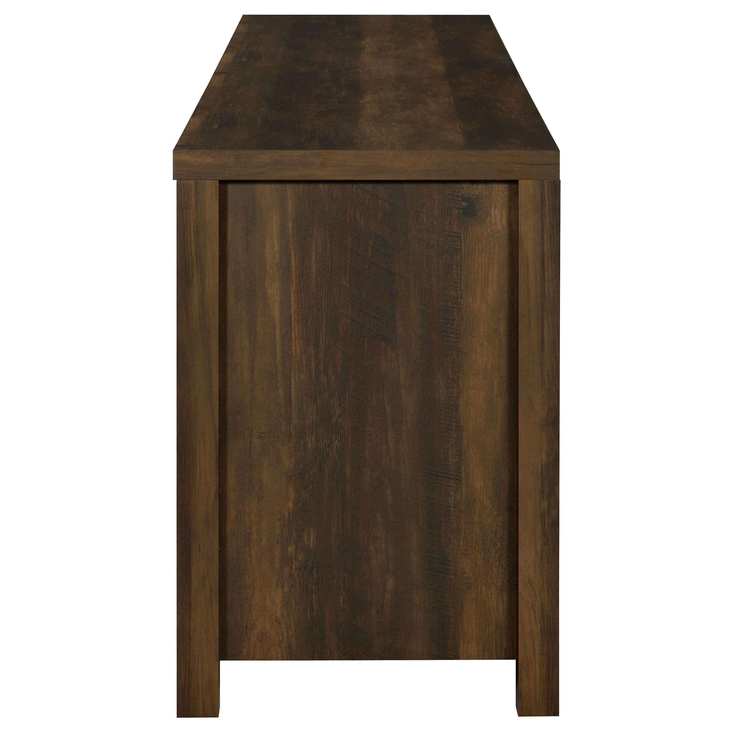 Coaster Home Furnishings - Madra - Engineered Wood - 79-Inch TV Stand with Sliding Barn Doors, 2 Open Shelves - Living Room - Dark Pine - 736273
