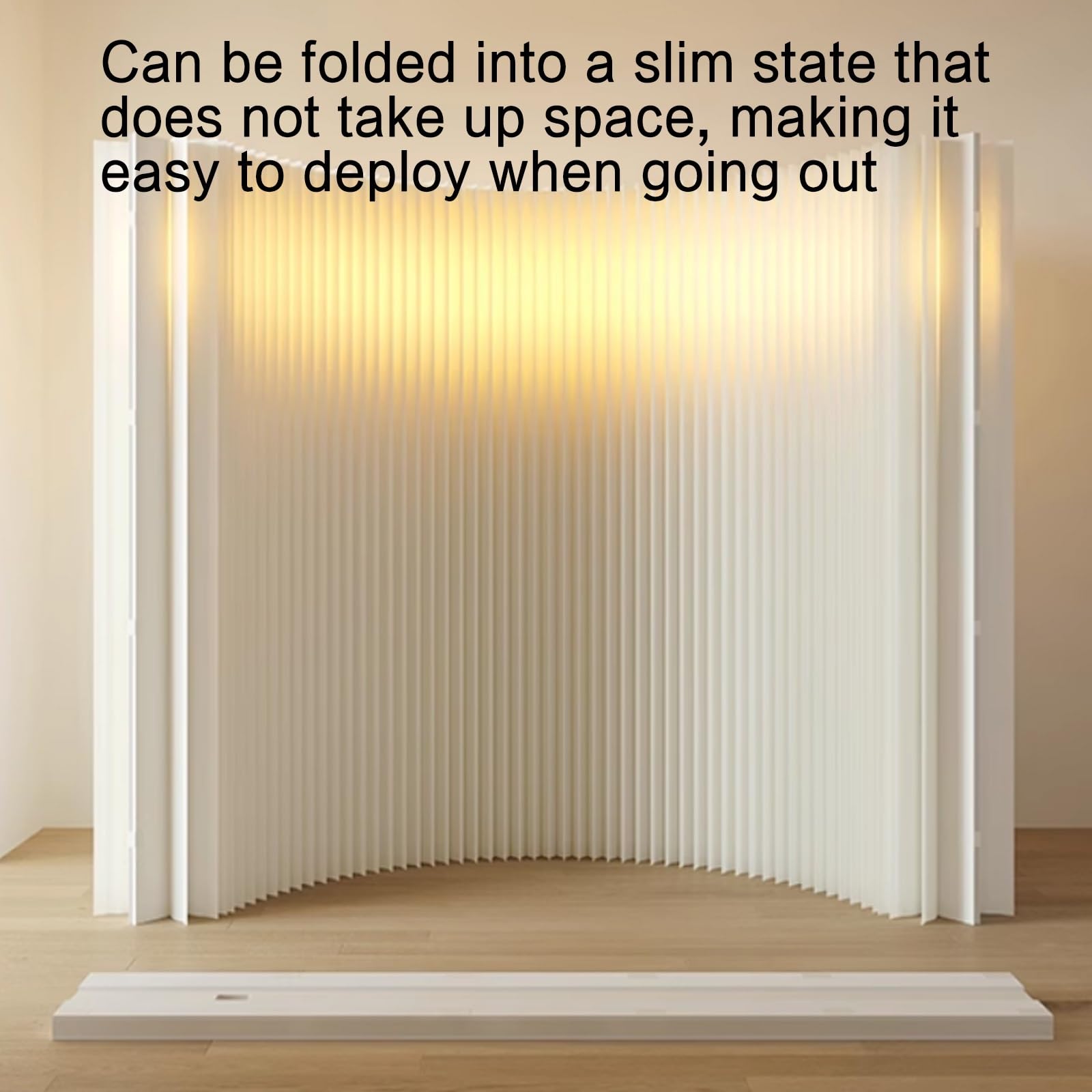 Portable Folding Room Divider - Lightweight Retractable Partition for Easy Space Separation, Ideal for Home, Office, and Events - Versatile Privacy Screen Solution