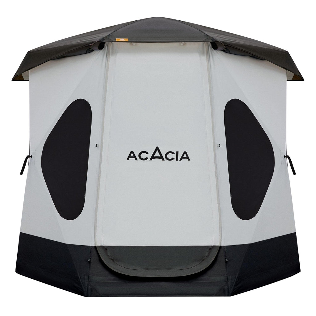 ACACIA Space Tent, 2 to 3 Person Pop Up Camping Tent with 8 Windows and Footprint, Waterproof Windproof Easy Setup Hub Tent for Family Camping, Hiking and Glamping, Moonstone