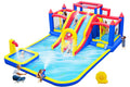 Easyair Large Inflatable Water Slide for Big Kids, Water Bounce House, Outdoor Blow Up Pool, Climbing Wall, Basketball Hoop with Blower