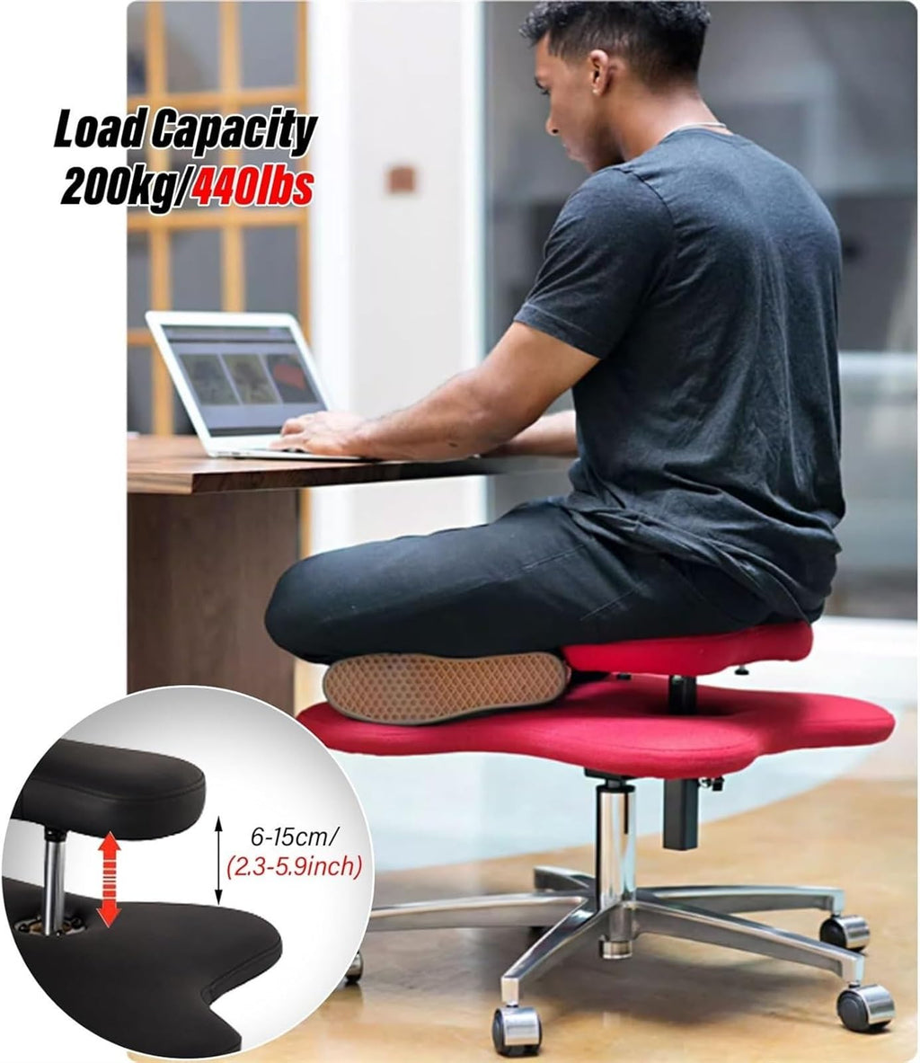 Meditation Chair,Cross Legged Chair, Ergonomic Cross Legged Chair for Home/ADHD Gameing Chairs for Adults Cross Legged, White Black Meditation Chair(Pink)