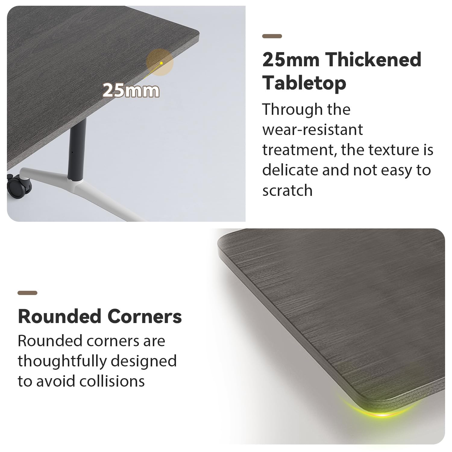 Folding Conference Room Tables, Seminar Conference Table Modern Flip Top Training Meeting Tables, Conference Room Table with Wheels for Home Office Classr,4 Pack 55.1inch