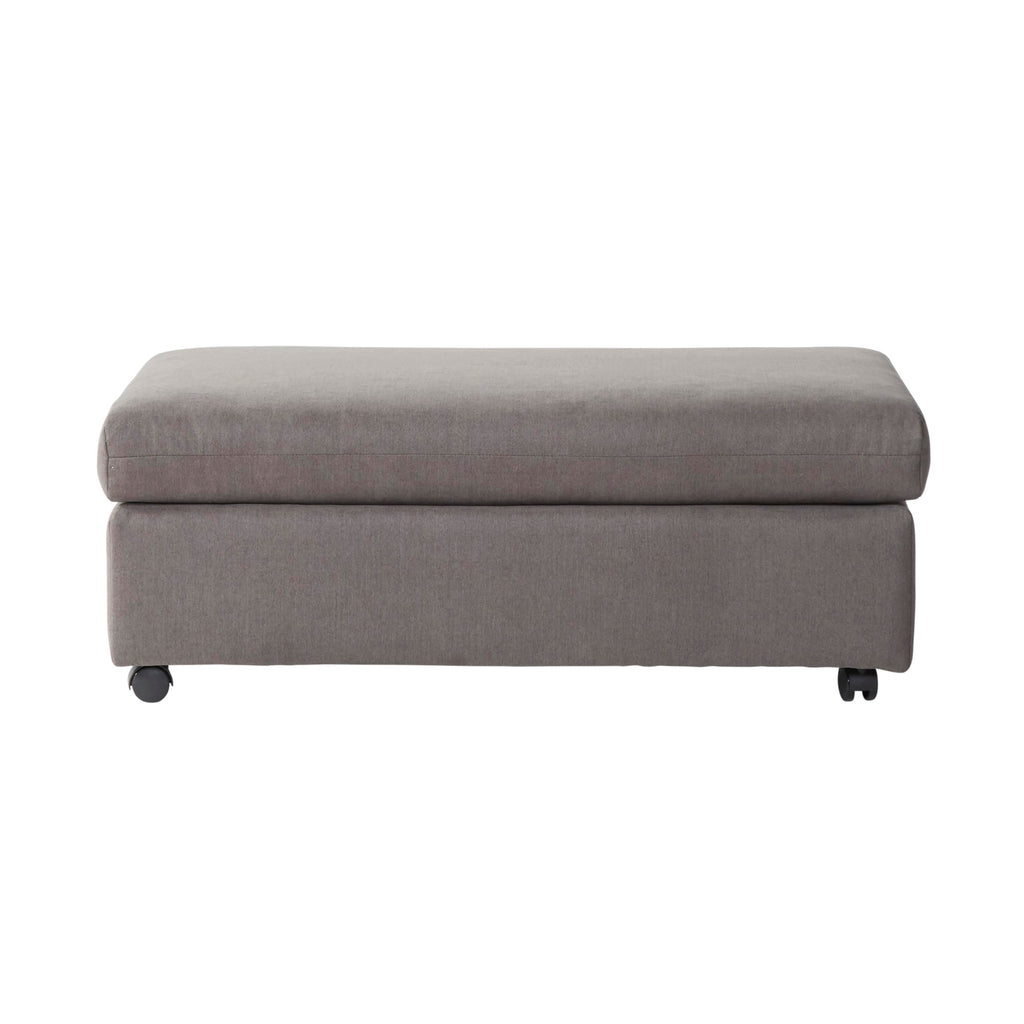 Roundhill Furniture Enda Oversized Living Room Pillow Back Cuddler Arm Chair with Ottoman, Carbon Gray
